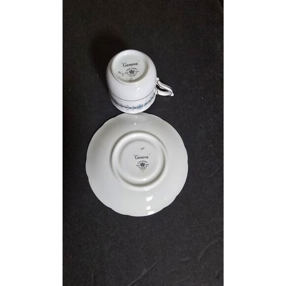 Vintage Coalport Geneva Bone China Cup & Saucer Set England Floral Gold Trim - Picture 5 of 8